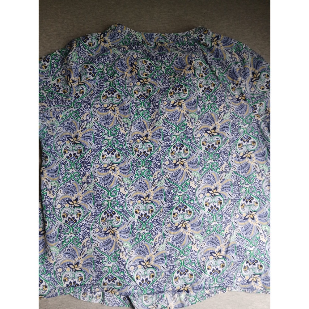 Talbots Top 2x Pintucked Cotton Boho Bohemian Beach Resort Everyday Casual - Picture 9 of 12